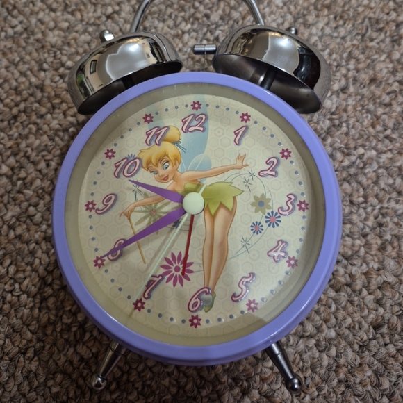 Disney Tinker Bell Fairy Vintage Style Alarm Clock EUC - Picture 2 of 6
